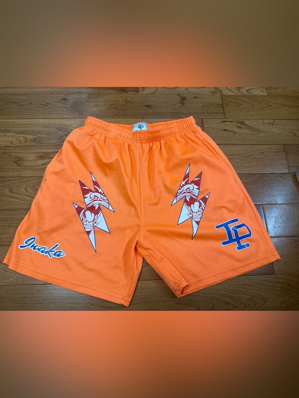 Inaka Power Men’s Tiger/Lightening Print Mesh Shorts